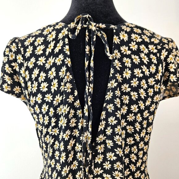 American Eagle Outfitters Skater Babydoll Mini Dress Womens Size S/P Floral - Picture 6 of 10